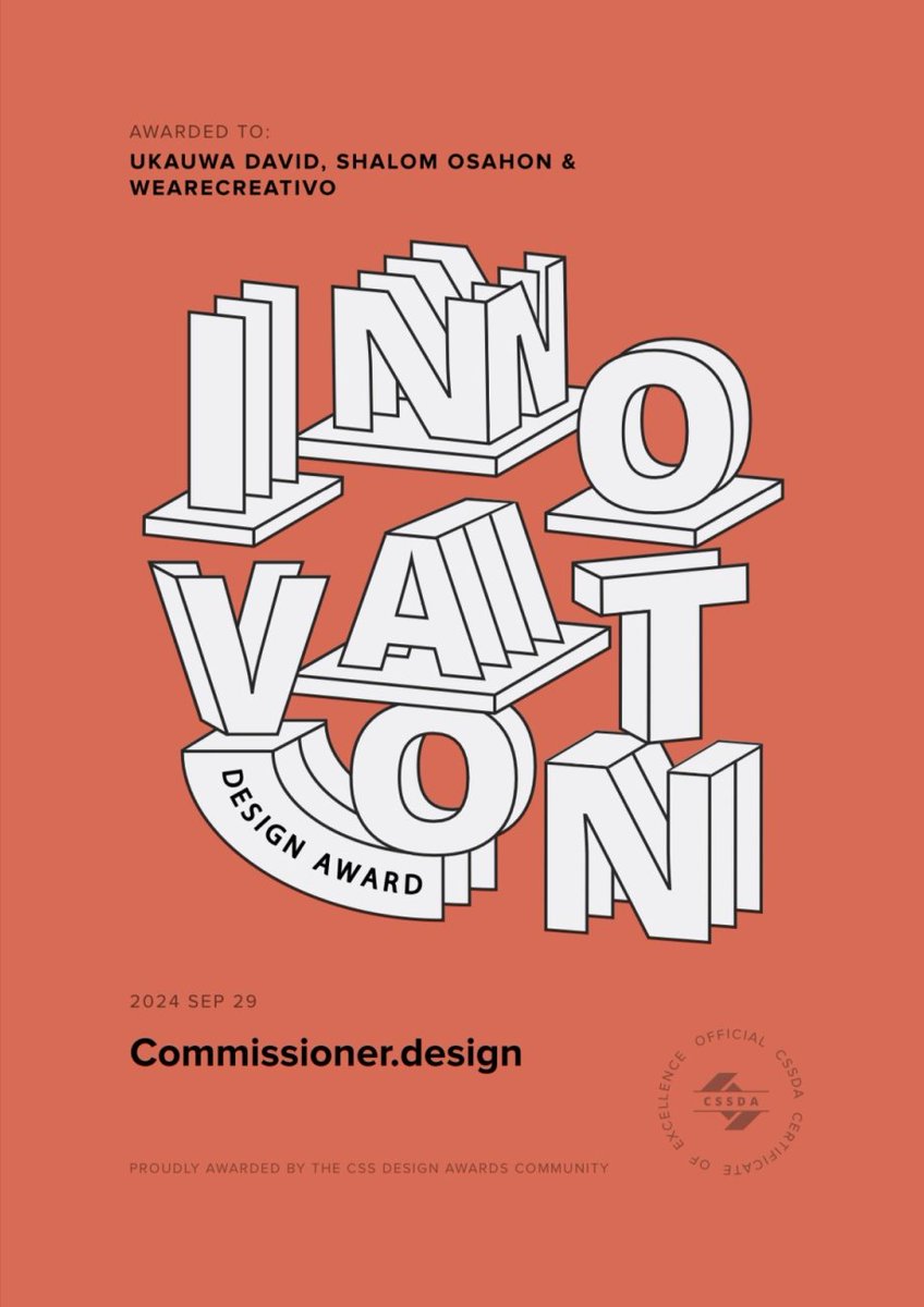 weareCreativo's tweet photo. We've won 4 web awards.🎉

Shout out to @cssdesignawards   for the awards and recognition for the “Commissioner of Design” web identity

More to come 🚀 https://t.co/lWSRevnHFD