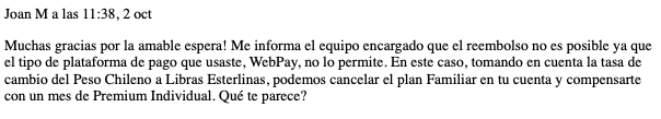 cfiguer1's tweet photo. @SpotifyChile por qué entregan información falsa e incorrecta? ¿es tan difícil hacerse cargo de los errores?
Me recomiendan cancelar el plan y solicitar reembolso. Luego recontratar plan. Finalmente nada funciona y Spotify no reembolsa.. resultado: 2 meses pagados y cero servicio https://t.co/Uo01ZFDyPO