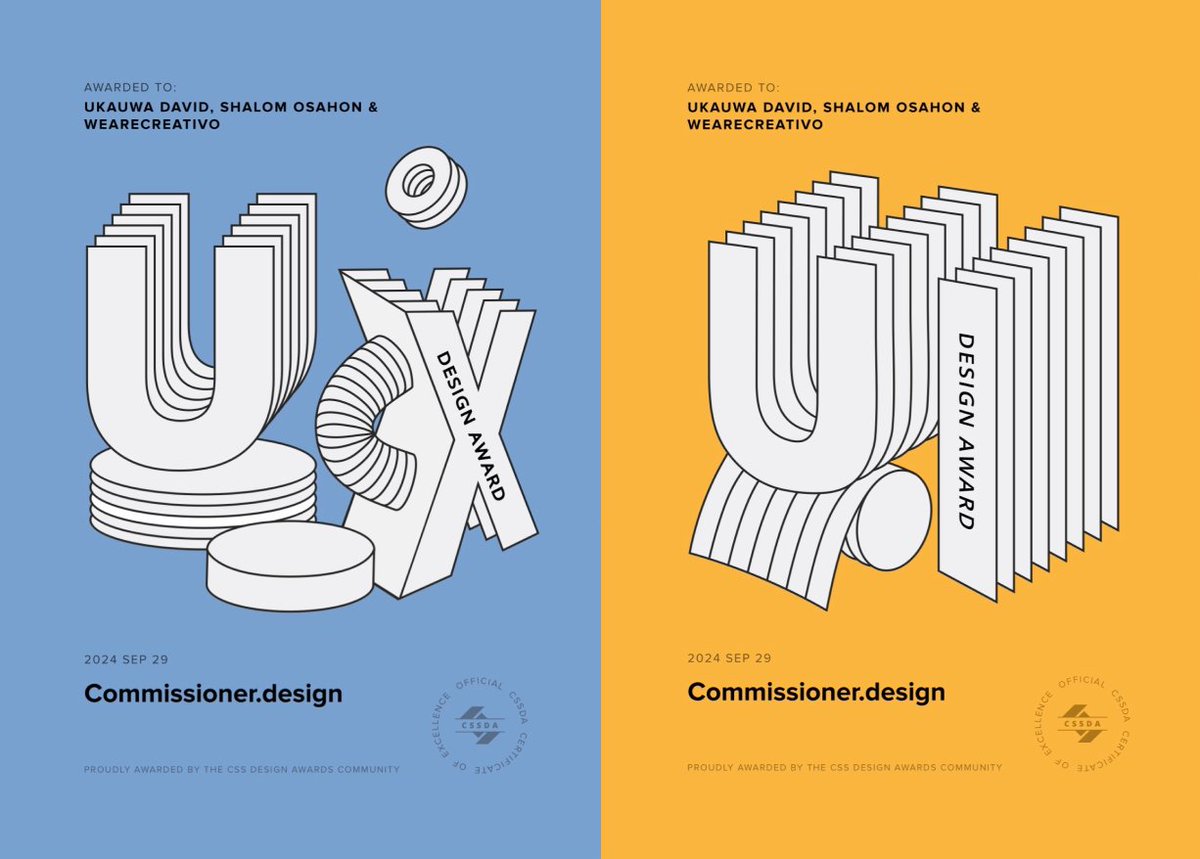 weareCreativo's tweet photo. We've won 4 web awards.🎉

Shout out to @cssdesignawards   for the awards and recognition for the “Commissioner of Design” web identity

More to come 🚀 https://t.co/lWSRevnHFD