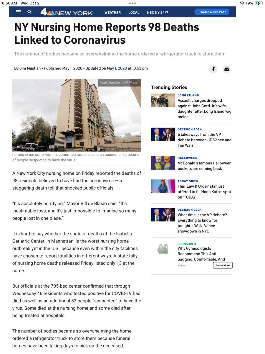 As per McKnights, Isabella Center “is one cool place”, but fail to mention the 100+ deaths of senior citizens at the facility in April 2020. You cannot erase their precious memory! They were loved! Their lives mattered! 

mcknights.com/news/this-nurs…