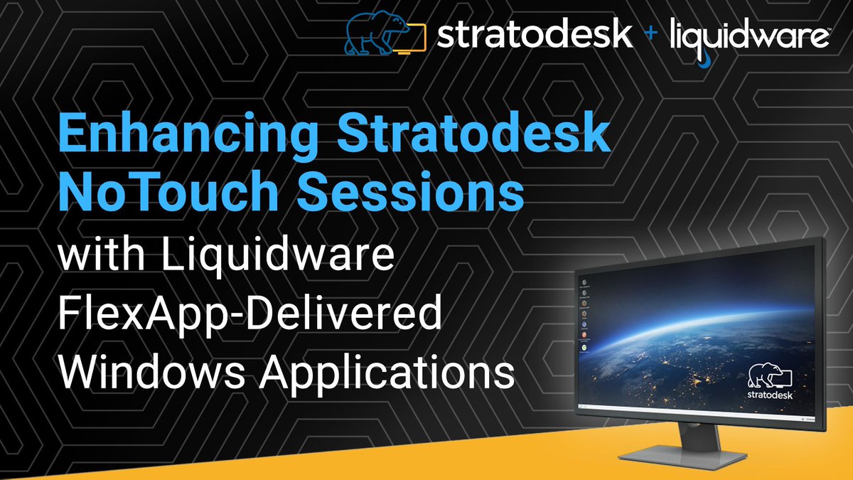 Liquidware's tweet photo. Interested in learning how to enhance #Stratodesk NoTouch Sessions with #Liquidware #FlexAppDelivered #WindowsApplications? Give this new blog a read. https://t.co/iqAXSTG9a0 https://t.co/Gxhkuk5wqJ