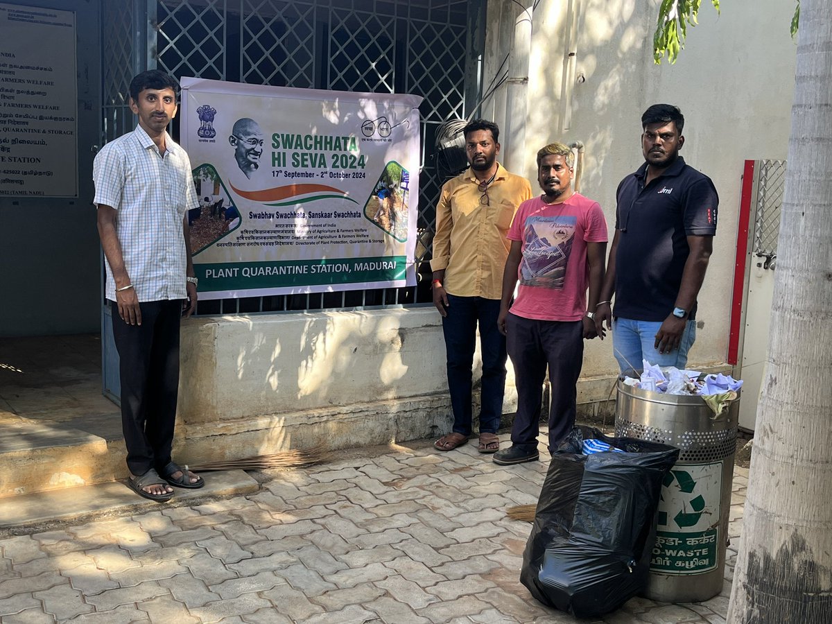 sriharshavp's tweet photo. Celebration of Swachhata Hi Seva on 2nd October, 2024 by PQS, Madurai. #SBD2024 #SHS2024 #PPAINDIA #SwachhataHiSeva2024 #dppqs https://t.co/qcJzSUdxyX
