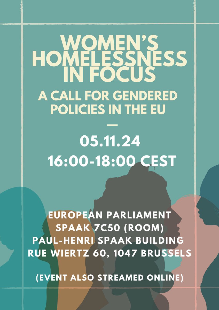 🔜 Women's #Homelessness in Focus: A Call for Gendered Policies in the EU

FEANTSA Women is teaming up with EPOCH Practice to bring you an event at the <a href="/Europarl_EN/">European Parliament</a>: 

📅 5 November, from 4 to 6 PM
📍 Hosted by MEP <a href="/ale_moretti/">Alessandra Moretti</a>

Register here: bit.ly/3XRtMKo📝