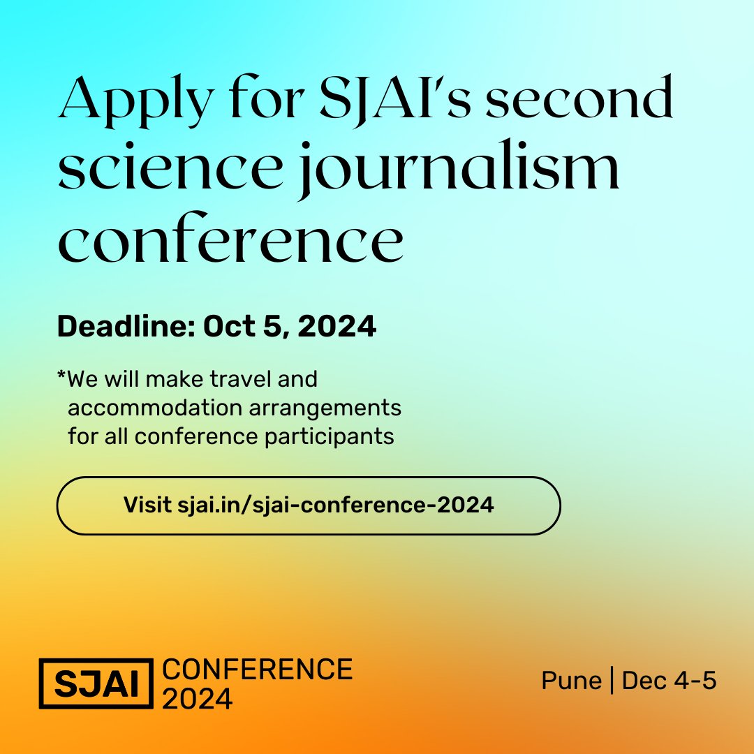 SJAI Conference 2024 is themed “The Underreported: Bridging Gaps in Science Journalism.”

We want to hear from you!
In your opinion, what are the science topics that need more coverage?
Share below! 

And don’t forget to apply to join the conversation: lnkd.in/dEuW_hUX!