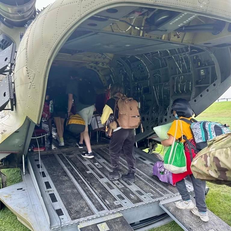 WataugaOnline's tweet image. all Lees McRae students departed campus, 7 evacuated to Hickory by NC National Guard. They were accompanied by staff and were met by other college staff and trustees in Hickory. Photos: Lees McRae