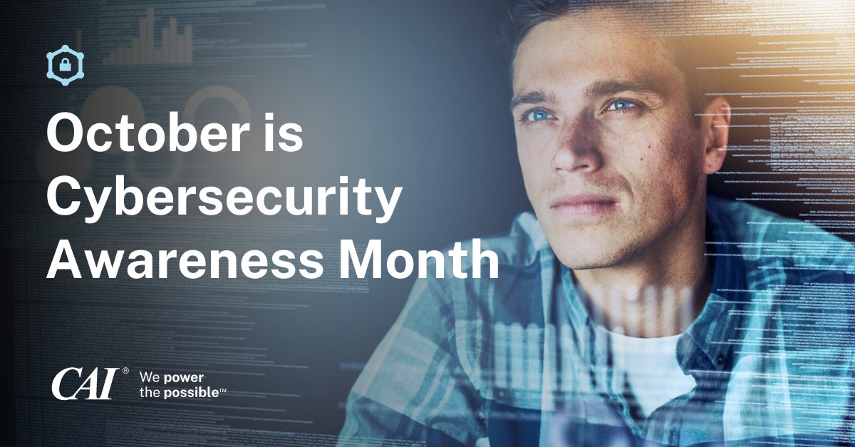 Join #TeamCAI this October as we tackle #CybersecurityAwarenessMonth head-on! Let's take a proactive approach in identifying and neutralizing threats. Stay tuned for tips and best practices throughout the month.🔒 

For more info, visit: cai.io/services/cyber…
