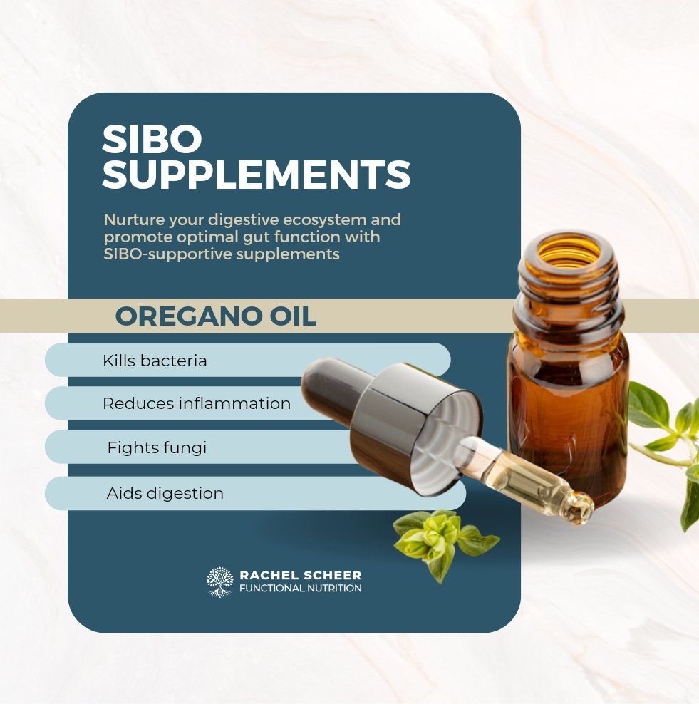 We love it ➡️ Oregano oil: A powerful weapon in the functional medicine arsenal against Small Intestinal Bacterial Overgrowth (SIBO). 

This potent natural antimicrobial, rich in compounds like carvacrol and thymol, offers a targeted approach to rebalancing gut flora.