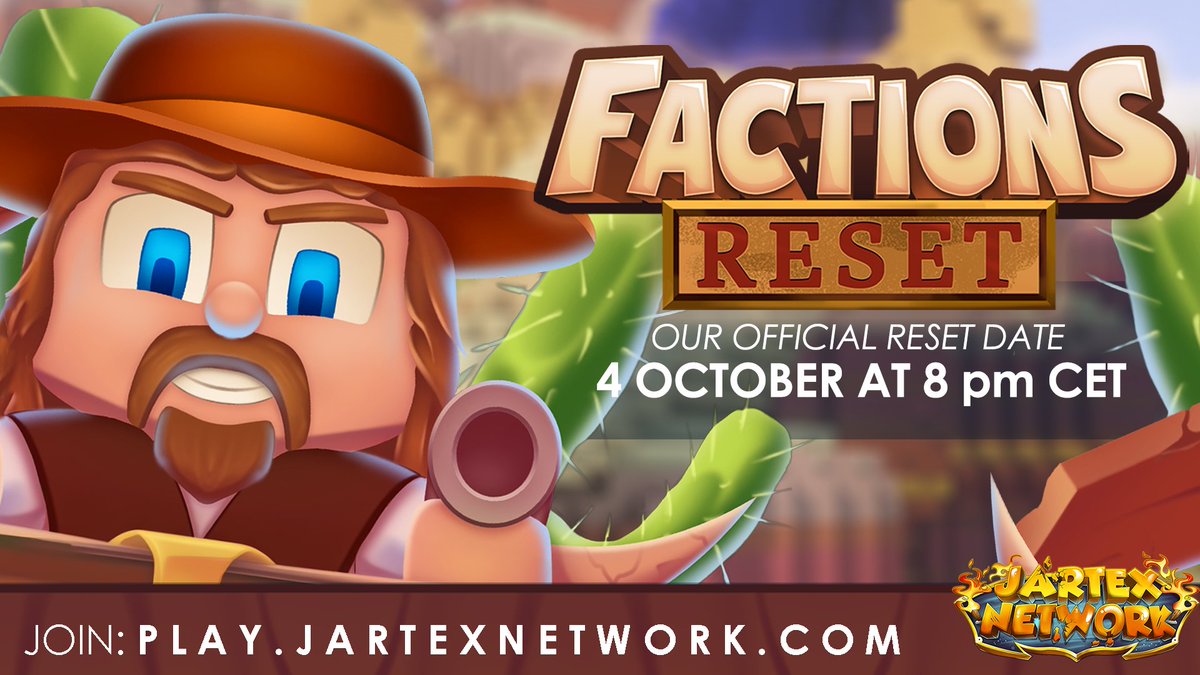 JartexNetwork - Immortal Factions

Factions will reset this 𝗙𝗿𝗶𝗱𝗮𝘆 𝟰 𝗢𝗰𝘁𝗼𝗯𝗲𝗿 𝗮𝘁 𝟴 𝗣𝗠 𝗖𝗘𝗧!

📚 Find out more: jartexnetwork.com/immortal-reset/

We are giving away the following: 
   ▪️ 1x €50 gift card

▶️ Like, Follow Retweet to win!