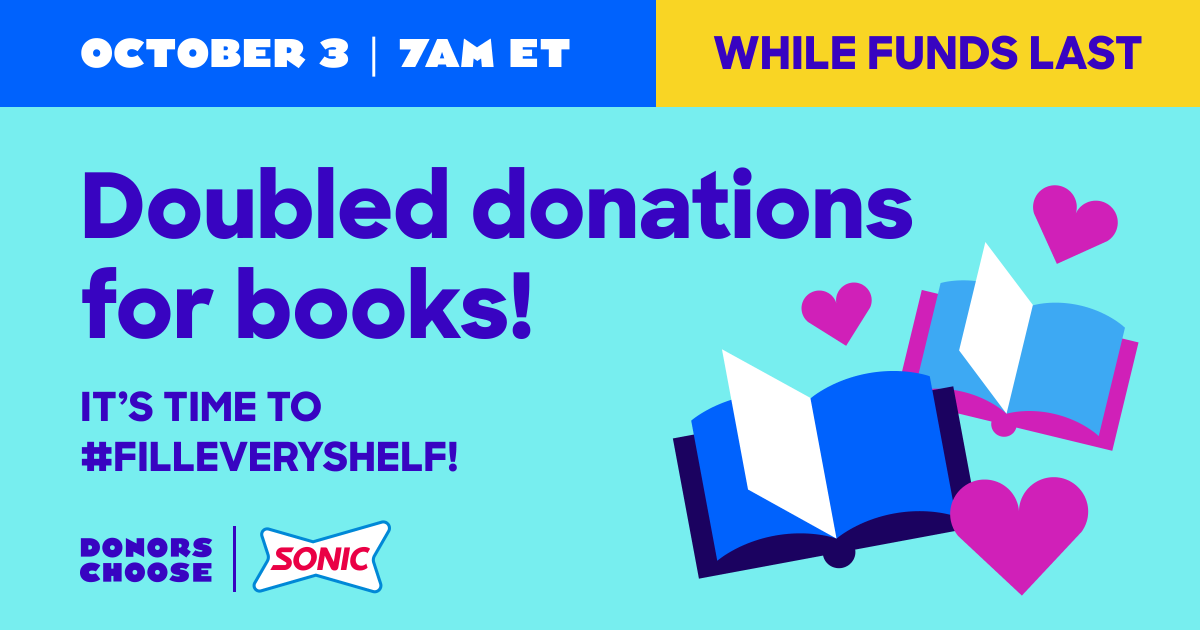 Oklahoma City Public Schools Foundation (@foundationokcps) on Twitter photo Itās a great day to get brand new books into the hands of <a href="/OKCPS/">OKC Public Schools</a> students! Every donation for books on <a href="/DonorsChoose/">DonorsChoose</a> will be doubled, while funds last.š Letās help students explore the world through the page-turning magic of books! #FillEveryShelf
Click: donorschoose.org/filleveryshelf⦠Itās a great day to get brand new books into the hands of <a href="/OKCPS/">OKC Public Schools</a> students! Every donation for books on <a href="/DonorsChoose/">DonorsChoose</a> will be doubled, while funds last.š Letās help students explore the world through the page-turning magic of books! #FillEveryShelf
Click: donorschoose.org/filleveryshelfā¦