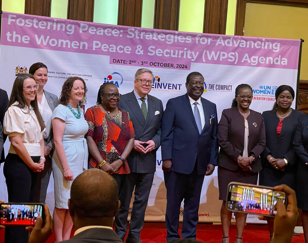 FinlandinKenya's tweet photo. Ambassador @PirkkaTapiola spoke at the Regional meeting celebrating the 24th anniversary of #UNSCR1325 on #Women, #Peace, and #Security. Finland 🇫🇮 supports #WomenInPeacebuilding and #WomenInLeadership globally and in its work in Kenya 🇰🇪 and Somalia 🇸🇴 https://t.co/GC85oxuSaz