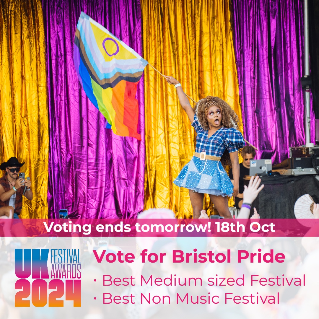 🚨 voting closes tomorrow🚨 Bristol Pride has been nominated for <a href="/festival_awards/">UK Festival Awards</a> 2024! 

But we need your help - We're asking everyone to vote for us in our nominated categories

Vote for Bristol Pride today 👇 ❤️ 

festivalinsights.us14.list-manage.com/track/click?u=…