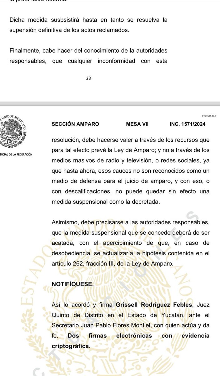 libreriaelpozo's tweet image. Con ánimo prevaricador y golpista. 
una jueza federal en Yucatán, emitió una nueva suspensión provisional contra la #ReformaDelPoderJudicial Santo, santo y tres veces santo desacato.