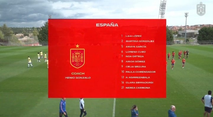 AllAboutBarcaa's tweet photo. 🚨👥| 𝐎𝐅𝐅𝐈𝐂𝐈𝐀𝐋: Martina González, Noa Ortega, Clara Serrajordi, Celia Segura, Lorena Cubo and Ainoa Gómez start for Spain U17 in their friendly against Brazil U17.

• Natalia Escot and Rosalía Domínguez on the Bench.

#ESPBRA 🇪🇸🇧🇷 https://t.co/k3ArmMxd7E