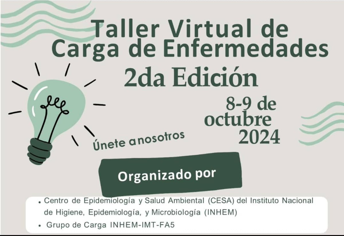 INHEM3's tweet photo. Se realizará la 2da edición del Taller Virtual de Carga, el próximo 8-9 Octubre (martes y miércoles). El link para incribirse/registrarse en el Taller es:  https://t.co/witX5ifky9 https://t.co/VUIlTK4H3U