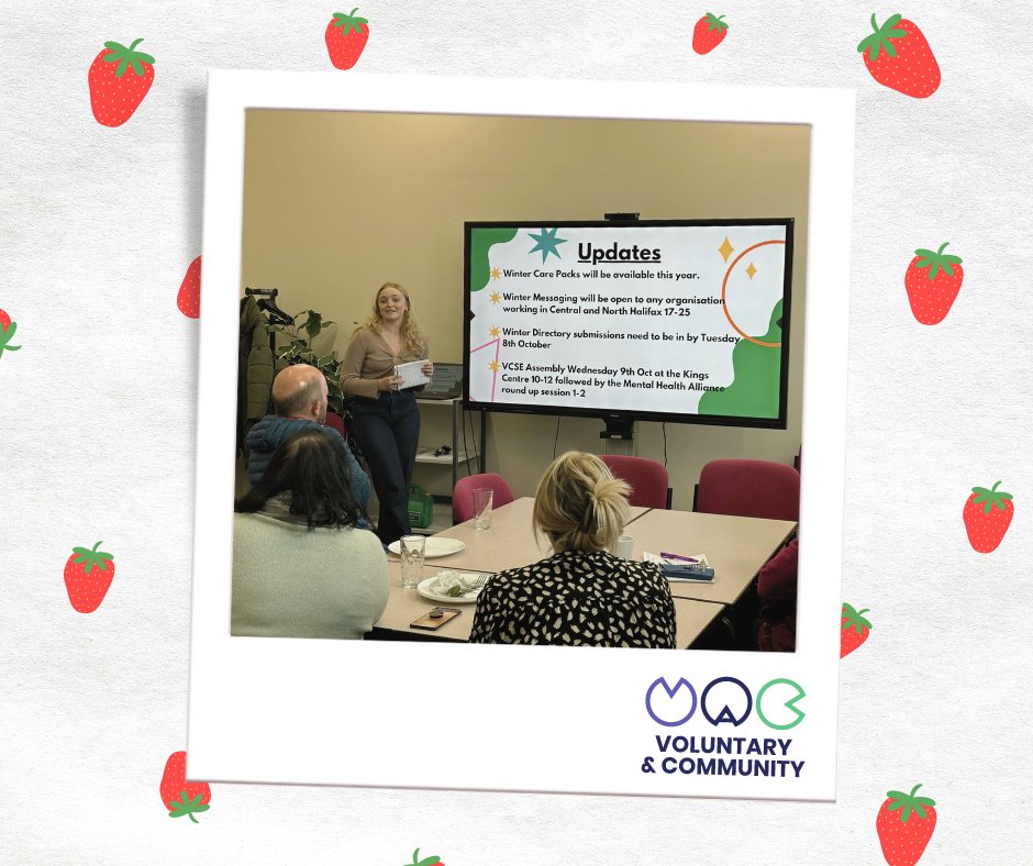 VAC 🧡 (@vaclocallives) on Twitter photo Today we hosted our Strawberry Patch Networking Lunch for Engagement Champions and #VACMembers
It was wonderful to see new and familiar faces, with great discussions all around!
Special thanks to Rob Gibson from <a href="/calderdalecares/">Calderdale Cares</a> for joining us 🍓 Today we hosted our Strawberry Patch Networking Lunch for Engagement Champions and #VACMembers
It was wonderful to see new and familiar faces, with great discussions all around!
Special thanks to Rob Gibson from <a href="/calderdalecares/">Calderdale Cares</a> for joining us 🍓
