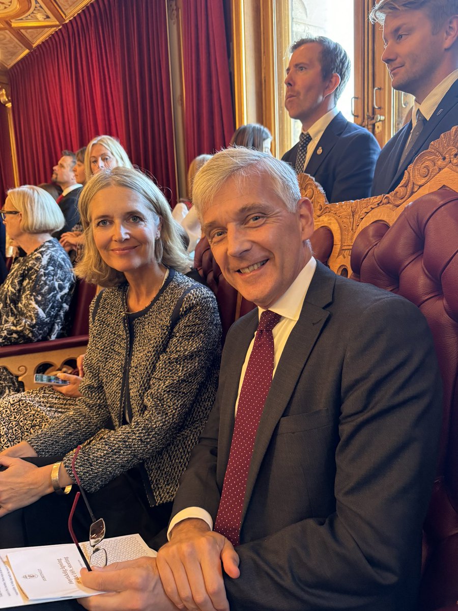 Ambassador of Sweden to Norway (@sweambno) on Twitter photo Idag hölls det högtidliga öppnandet av <a href="/Stortinget/">Stortinget</a>, med kungens trontal. Särdeles flott och traditionsfyllt arrangemang. Diplomatiska kåren inbjuden, däribland <a href="/DKAmbNorway/">Louise Bang Jespersen</a> Idag hölls det högtidliga öppnandet av <a href="/Stortinget/">Stortinget</a>, med kungens trontal. Särdeles flott och traditionsfyllt arrangemang. Diplomatiska kåren inbjuden, däribland <a href="/DKAmbNorway/">Louise Bang Jespersen</a>