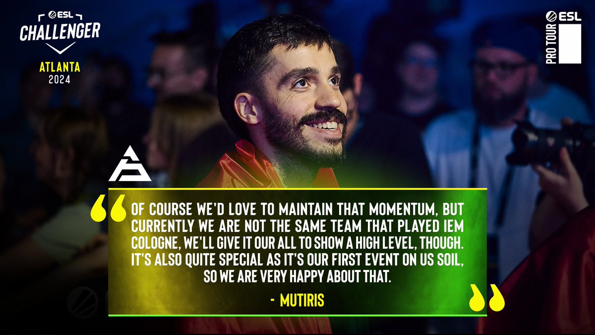 ESLCS's tweet image. Their first event on US soil 🇵🇹

@sawggofficial &amp;amp; @MUTiRiS_csgo have a point to prove at #ESLChallenger Atlanta 👊
