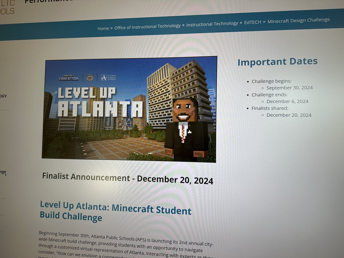 Natasha Neff (@natashaneffy) on Twitter photo The <a href="/APSHJRUSSELL/">Herman J. Russell West End Academy</a> builders are hard at work gearing up for the #LevelUpAtlanta Minecraft Challenge! š ļøšŖš„ Canāt wait to see their creative worlds come to life! <a href="/APSInstructTech/">APS IT Department</a> The <a href="/APSHJRUSSELL/">Herman J. Russell West End Academy</a> builders are hard at work gearing up for the #LevelUpAtlanta Minecraft Challenge! š ļøšŖš„ Canāt wait to see their creative worlds come to life! <a href="/APSInstructTech/">APS IT Department</a>