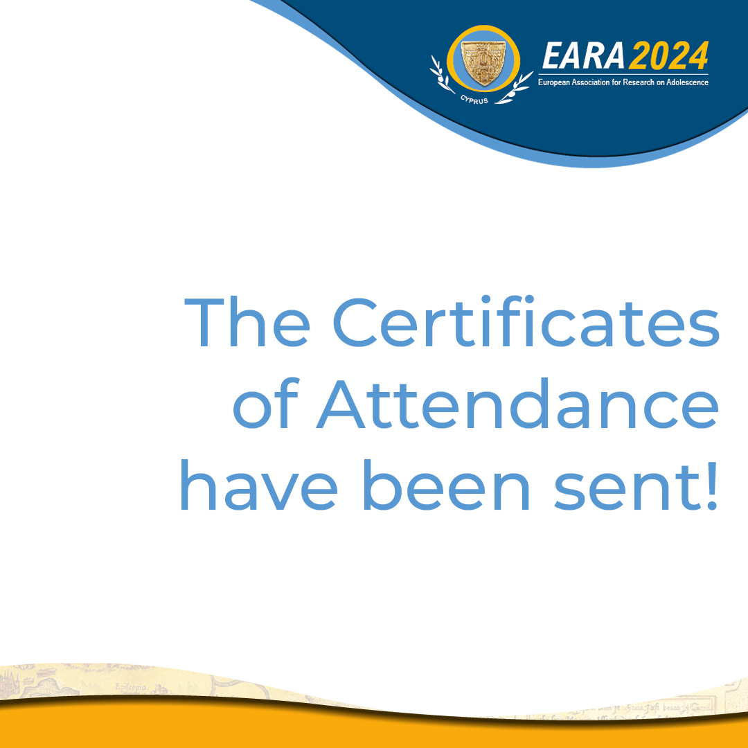 EARA 2024 (@eara_2024) on Twitter photo Certificates of attendance for EARA 2024 have been sent! Check your inbox and don’t forget to download yours. #EARA2024 <a href="/earadolescence/">EARA Adolescence</a> @earayoung <a href="/easy_conf/">EasyConferences</a> Certificates of attendance for EARA 2024 have been sent! Check your inbox and don’t forget to download yours. #EARA2024 <a href="/earadolescence/">EARA Adolescence</a> @earayoung <a href="/easy_conf/">EasyConferences</a>