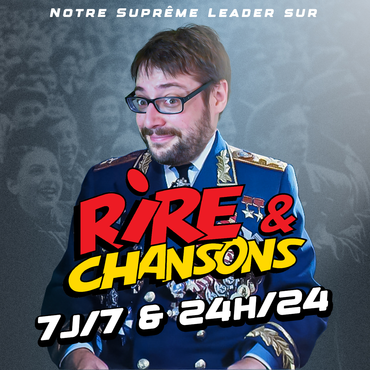 Après l'annonce de <a href="/FuuRy_Off/">FuuRy</a> sur Fun Radio, nous avons la joie immense et indescriptible de vous annoncer que notre Suprême Leader adoré <a href="/Rasmelthor/">Rasmelthor</a> est désormais sur Rire &amp; Chansons, pour donner du bonheur à ses fidèles sujets !
La radio a été nationalisée pour l'occasion.