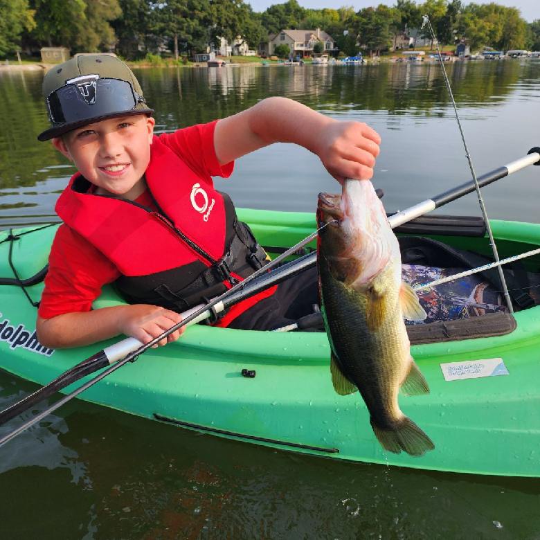 My grandson is getting in some good fishing.