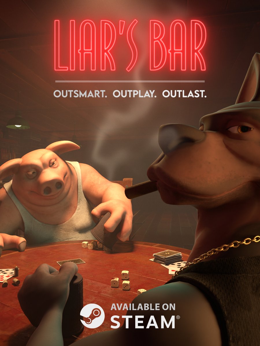 Curve_Animation's tweet image. The bar is open now. Feel free to walk in 🍻
store.steampowered.com/app/3097560/Li…

#liarsbar