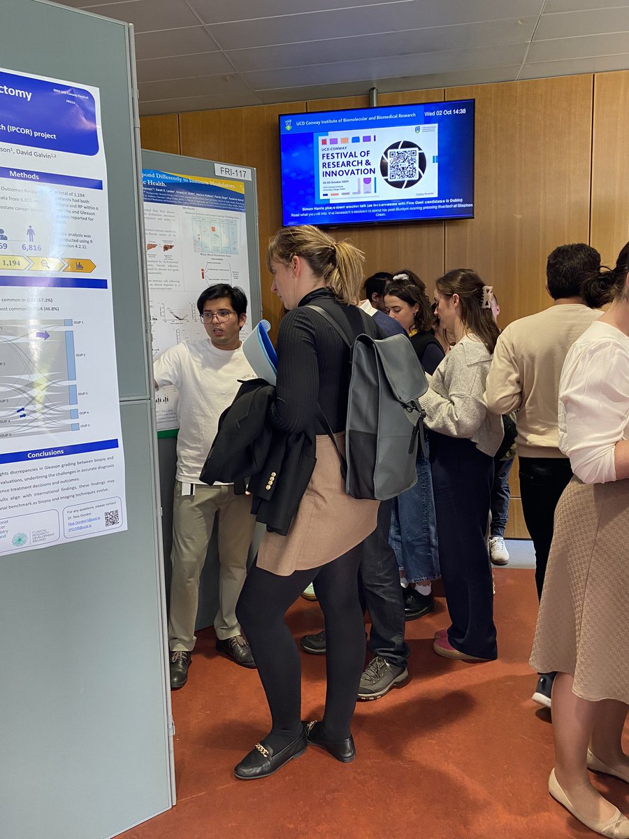 sysbioire's tweet photo. #conwayfest24 Poster Review Session 1 in full swing! Featuring work from SBI’s Stephanie Maher, Tong Zhao, Anastasiia Korosteleva, Theodora Grosu, Tania Dias, Niraj Khemka, &amp; Krishn Kumar Gupt.
@UCD_Conway @CharlesUCD @UCDMedicine https://t.co/lX8DGm1rcu