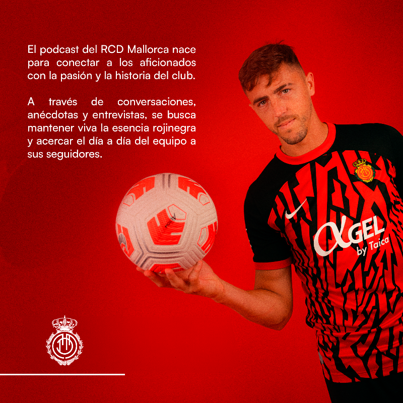 RCD_Mallorca's tweet photo. Hoy nace 𝐄𝐍𝐃𝐈𝐌𝐎𝐍𝐈𝐀𝐓𝐒, el podcast del RCD Mallorca ❤️🖤

 A las 18h se lanzará el primer episodio con nuestro capitán, Antonio Raíllo.

Disponible en Youtube, iVoox y Spotify.