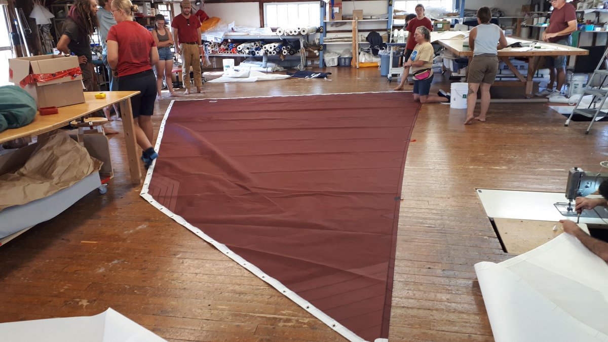 Captain's Log - Return to the Sail Loft
Written by Ansleigh Coplin
"About a week after our initial visit, a sunny September morning found Bosun school returning to the Michele Stevens sail loft to see the finished sails." 
Full Log here: picton-castle.com/.../captains-l…