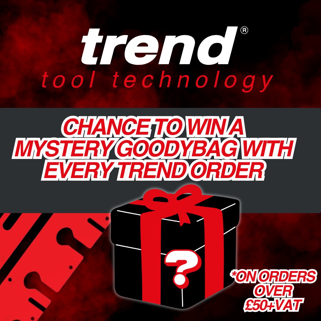 protradeuk's tweet image. WIN a Mystery TREND Goodybag!🔥🔥

During our Trend savings event, we’ll be giving away a mystery goody bag to one lucky winner! Every Trend over £50+vat will be entered into the chance to win this amazing prize 😍

protrade.co.uk/trend-promotio…
.
.
.
@trendtooltechnology
#trendtools
