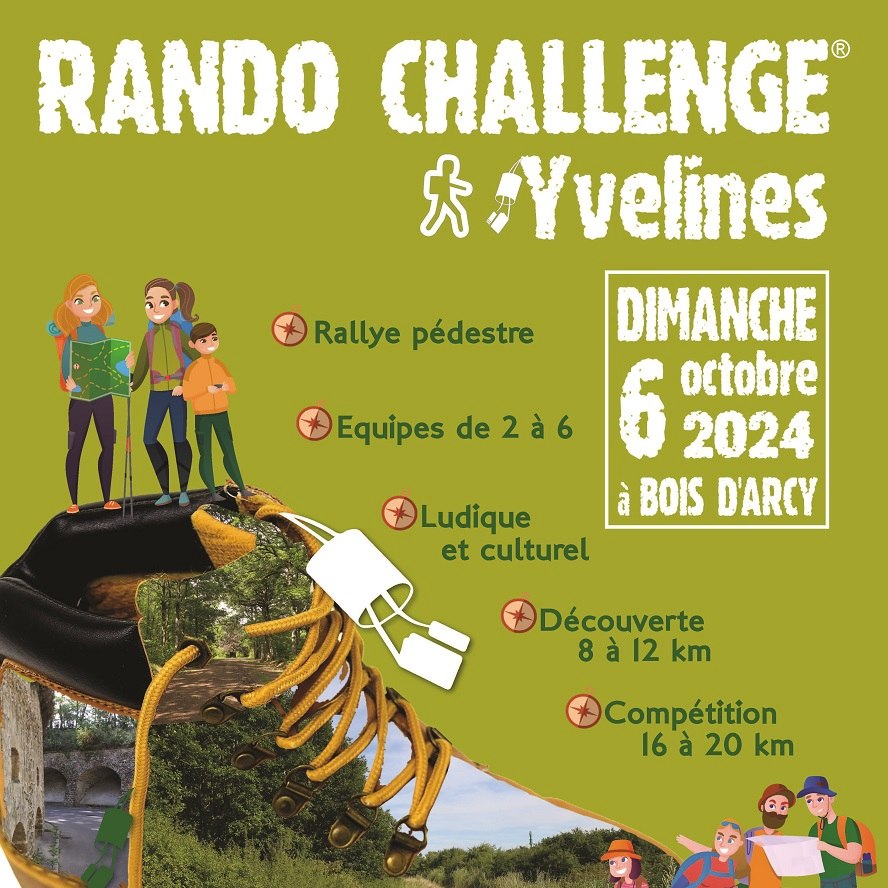 Participez à la Rando Challenge Yvelines le DIMANCHE 6 OCTOBRE 2024 ! 🥾🌳
2 parcours au choix :
• Découverte : 10 à 12 km, équipe de 2 à 6 🚶
• Compétition : 16 à 20 km, équipe de 2 à 4 🚶‍♀️
📍 Gymnase Charles-Simon
Pour plus d'infos et pour s'inscrire :
rando-yvelines.fr/index.php/rand…