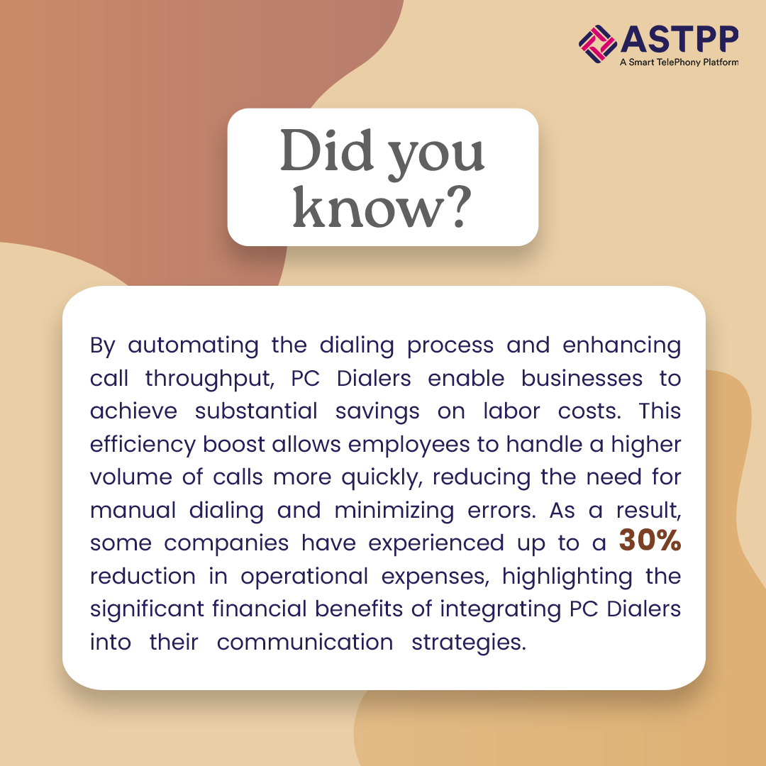 astpp_official's tweet image. 📞✨Boost your business efficiency and cut costs with PC Dialers! Say goodbye to manual dialing and errors, and hello to streamlined operations and significant savings! 💼💰
#BusinessEfficiency #CostSavings #PCDialer #ASTPP