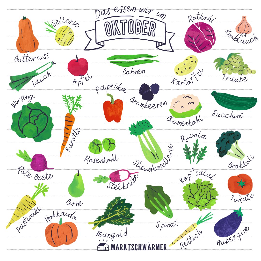 Der Oktober steht ganz im Zeichen der großen Kürbisgewächse. 🍂 Egal ob Hokkaido, Butternusskürbis, Muskatkürbis oder Spagettikürbis – alle Varianten lassen sich vielseitig zubereiten und werden uns auch in den kommenden Monaten begleiten. 🎃