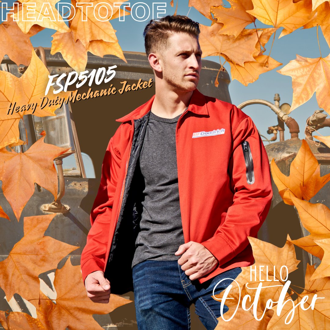 HTTApparel's tweet image. October&apos;s here, &amp;amp; it&apos;s time to gear up! 
HeadToToe&apos;s FSP5105 Heavy Duty Mechanic Jacket is perfect for crisp autumn days &amp;amp; cool nights.
50-piece minimum, mix sizes. 
Don&apos;t let the fall chill catch you off guard!
#OctoberEssentials #AutumnWorkwear #HalloweenReady #jacket #mechanic