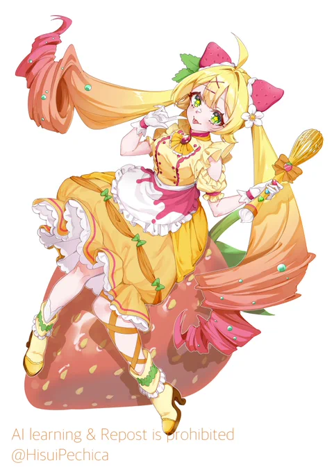 コンペに応募してた(おちちゃった)甘党魔法少女ちゃん #OC