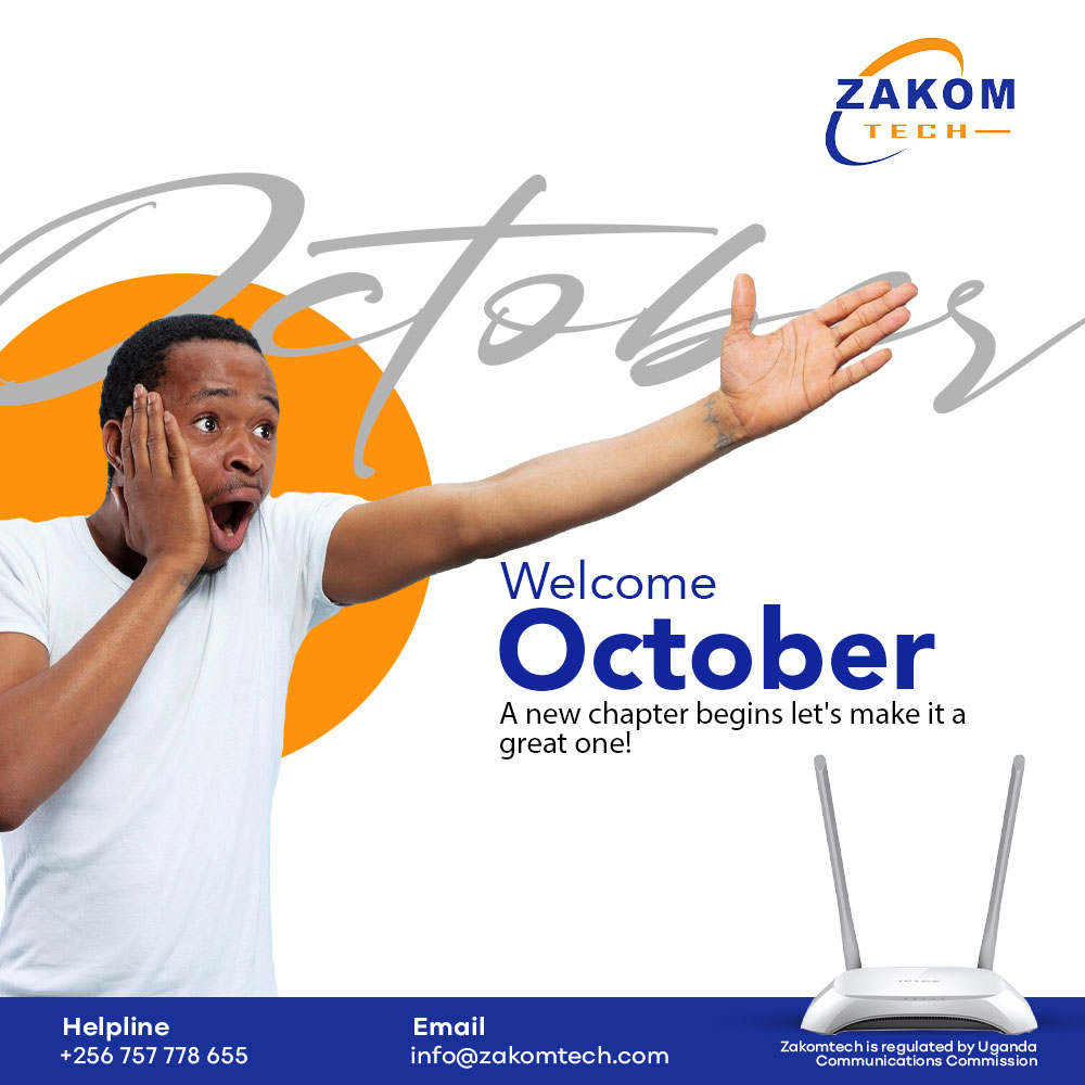 ZakomTech's tweet image. October is here! 🍂 Stay connected to what matters most with Zakom Fiber Internet. #FiberFast #NewMonthNewSpeeds