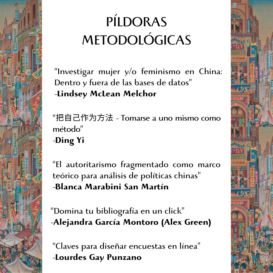 JSinologos's tweet photo. Cerramos el #IIISEJOS con el taller "Píldoras metodológicas", donde podréis conocer más herramientas y recursos útiles para las investigaciones en sinología de la mano de nuestras cinco ponentes. ¡Todo un lujo! https://t.co/FKBHrlqEBg