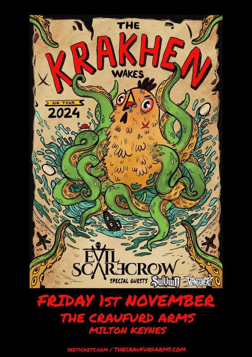 There’s been a surge in sales for upcoming show with <a href="/EvilScarecrowUK/">Evil Scarecrow</a>  November 1st!!

Be quick, don’t miss out 💨