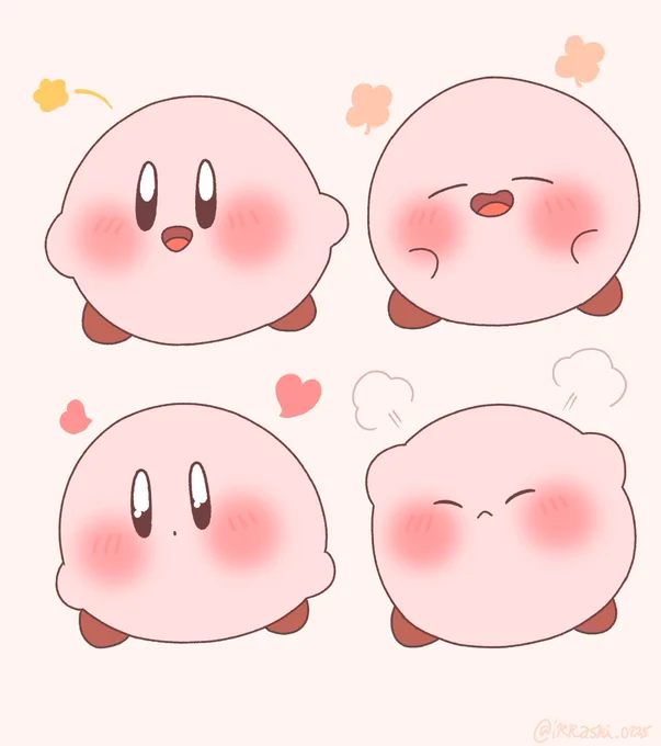カービィちゃんの表情集 #カービィイラスト #カービィ