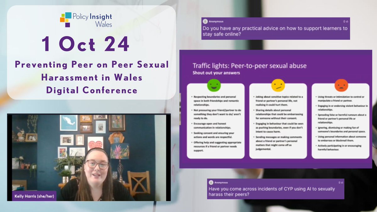 insightwales's tweet image. Thank you to everyone who joined us yesterday for our Preventing Peer on Peer Sexual Harassment in Wales Digital Conference! 👏
Thank you to our speakers for providing us with engaging discussions and insightful takeaways
#SexualHarassInSchoolsPIW #education #schools