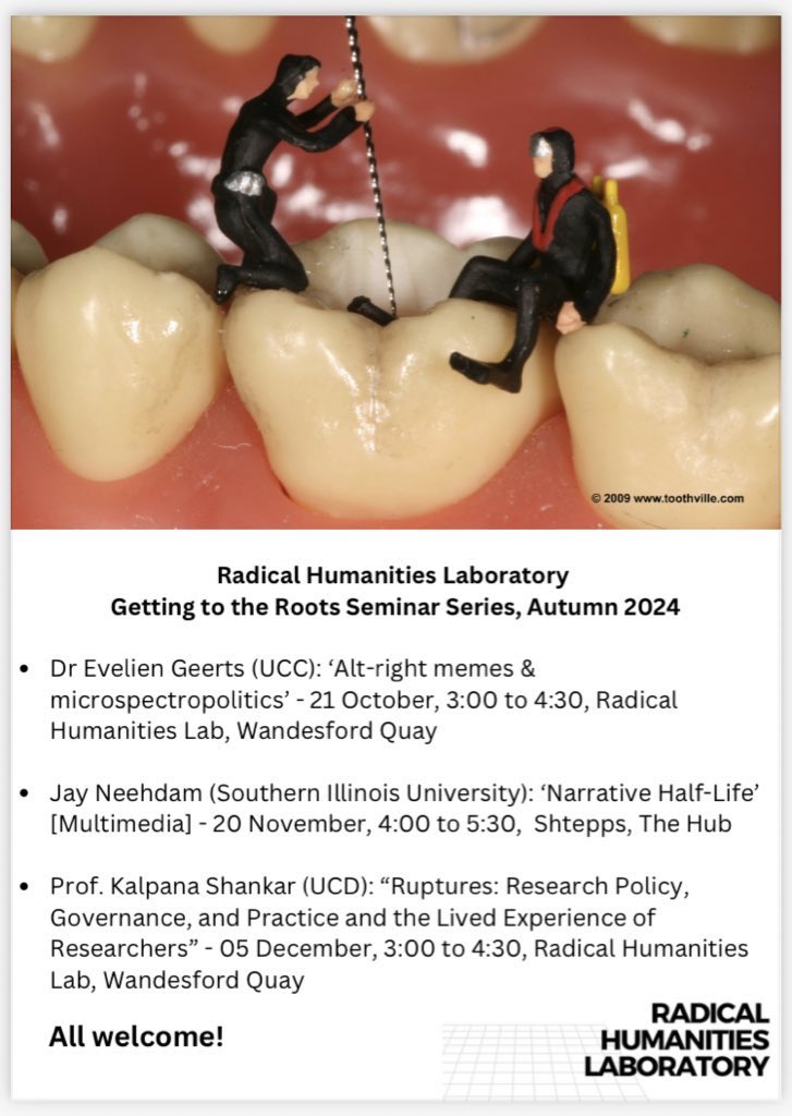 Stephen Roddy (@stephenroddy) on Twitter photo Come join us at <a href="/RadicalUCC/">Radical Humanities Laboratory UCC</a> this semester for our “Getting to the Roots” seminar series w/ <a href="/EGeertsPhD/">Evelien Geerts, PhD</a> <a href="/ResonanceJrnl/">Resonance Journal</a> (Jay Needham) and <a href="/Dublin_kshankar/">Professor Kalpana Shankar</a> Come join us at <a href="/RadicalUCC/">Radical Humanities Laboratory UCC</a> this semester for our “Getting to the Roots” seminar series w/ <a href="/EGeertsPhD/">Evelien Geerts, PhD</a> <a href="/ResonanceJrnl/">Resonance Journal</a> (Jay Needham) and <a href="/Dublin_kshankar/">Professor Kalpana Shankar</a>