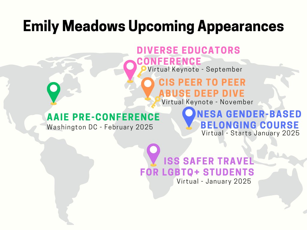 Just confirmed: I'll be giving a pre-conf on 🏳️‍🌈LGBTQ+ Policy Development at <a href="/AAIEGlobal/">AAIE</a>  this year. 
Ed Leaders, join me to learn how to build rights &amp; protections for LGBTQ+ safety and belonging into your school. 

app.glueup.com/event/aaie-59t…