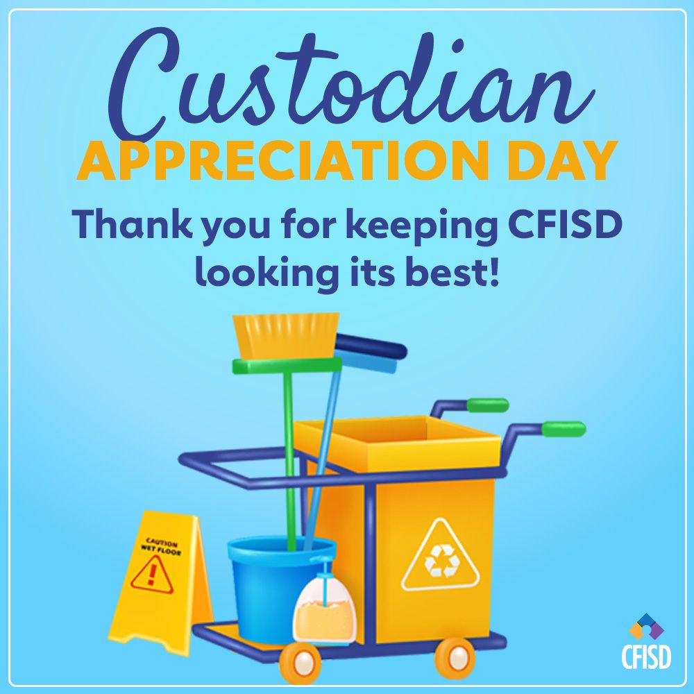 Cypress-Fairbanks ISD (@cyfairisd) on Twitter photo Thank you, <a href="/CFISDOPS/">CFISD Operations</a> custodians, for putting our 96 campuses & support facilities on The Path to Amazing! #CFISDspirit #CustodianAppreciationDay Thank you, <a href="/CFISDOPS/">CFISD Operations</a> custodians, for putting our 96 campuses & support facilities on The Path to Amazing! #CFISDspirit #CustodianAppreciationDay