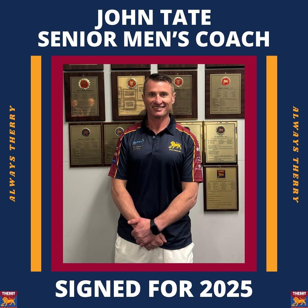 Therry Penola AFC are thrilled to announce John Tate as the new Senior Men’s Football Coach for 2025.

We cannot wait to get started 💪