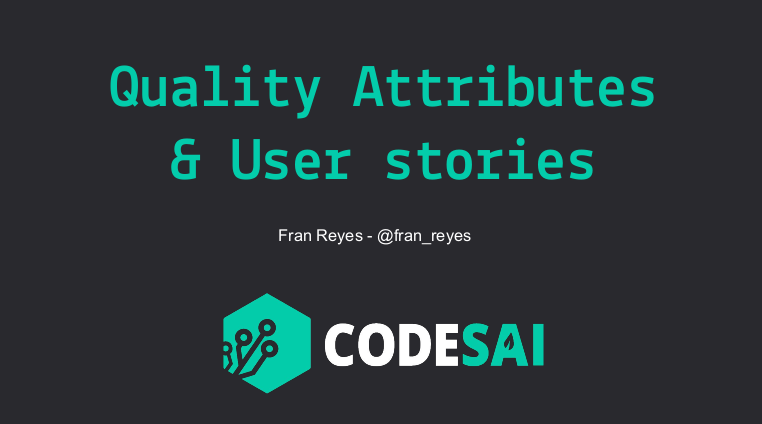 codesaidev's tweet photo. Nuevo post. Charla sobre atributos de calidad e historias de usuario.

https://t.co/X5vNEo1Akh

Gracias a @agilesur y a Rafael Sobrá por organizarla.

#userstory #architecture #qualityAttributes https://t.co/m4ckxAcX6t