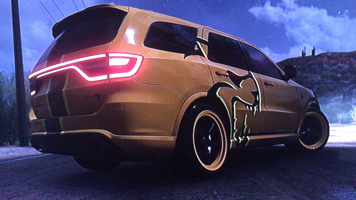 KingWolfRich1's tweet photo. Dodge Durango HellCat SRT Custom Edition Halloween Spooky HellCat👻🎃 #DodgeDurangoHellcatSRT #SUV #Mopor #ForzaHorizon5 #HalloweenChallenge #Spooky #Dodge #Hellcat #pumpkin https://t.co/pIJqreIulL