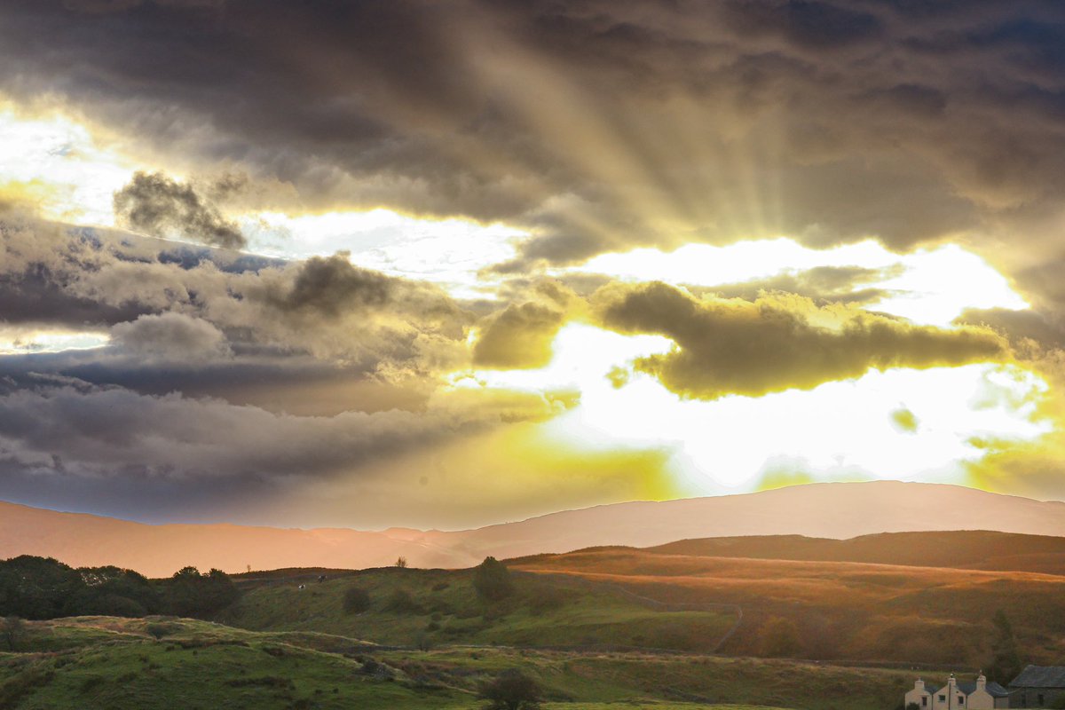 We had a dramatic start to Wednesday! I took this photo looking towards Torver Common in the #LakeDistrict just after 8am