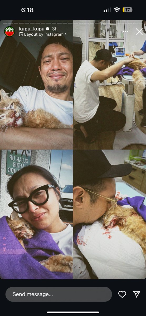 fatiniqaaa's tweet image. I can’t watch nabila huda’s story, part aoki keluar darah berlambak lagi i tak boleh tahan. I rasa kalau i jadi nabila huda i dah panic melalak meraung dah masatu 😭

My heart breaks for her and i can feel their pain by seeing this photo, sakitnya hilang kucing tersayang 💔😢