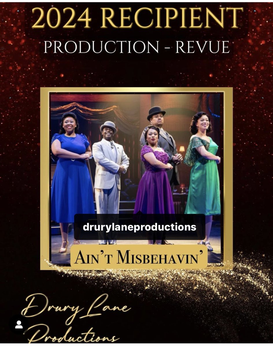 Congratulations #Director E. Faye Butler, James T Lane and your entire cast and production team! For a complete list of winners, see jeffawards.org.

Sending love from #RonHutchins, Director/Choreographer and Myself!