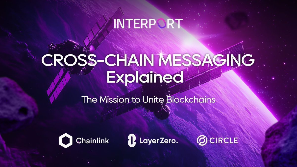 InterportFi's tweet photo. 1/5 🪐 Cross-Chain Messaging Explained

Cross-chain messaging allows one blockchain to send messages or value to another, enabling them to communicate. This creates a more interconnected omnichain ecosystem by facilitating seamless interactions across different networks. https://t.co/V4bhAIEdep